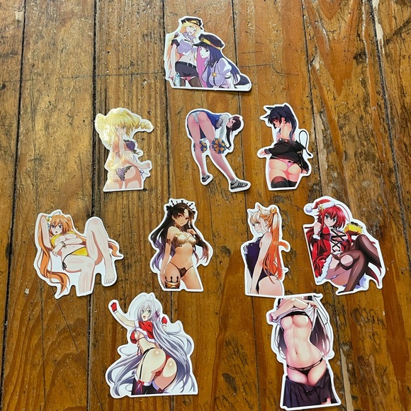 10ct Anime Manga Lewd Stickers - Picture 2 of 3